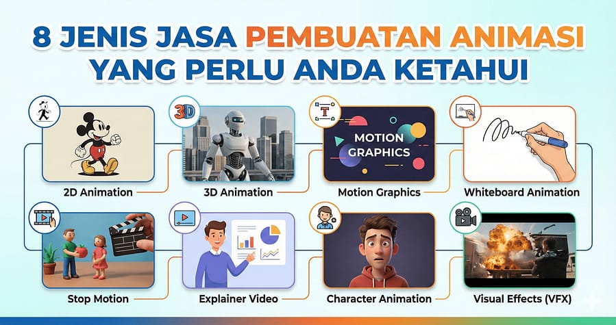 8 Jenis Jasa Pembuatan Animasi yang Perlu Anda Ketahui